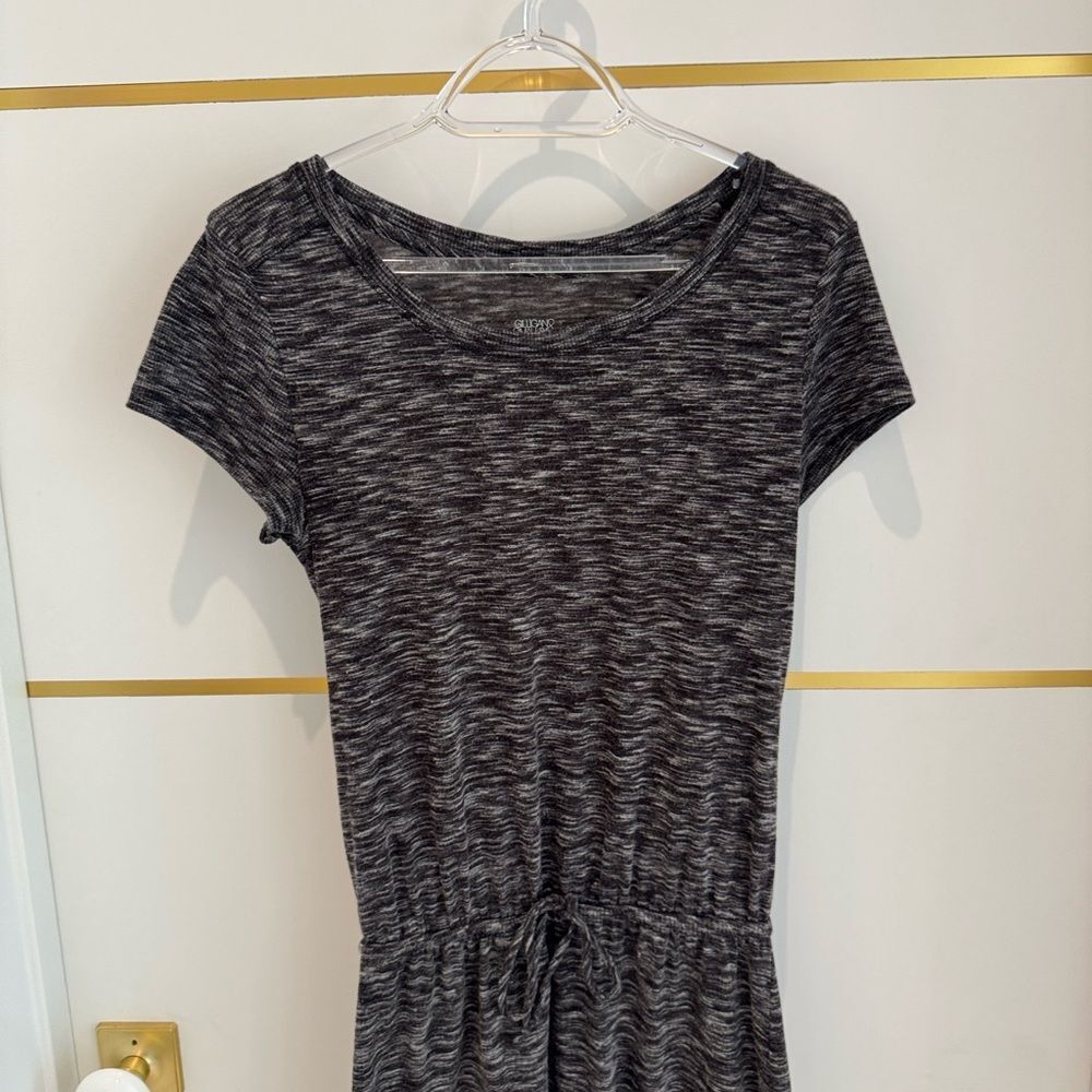 GILLIGAN & O'MALLEY heather gray short sleeve‎ dress drawstring dress XS